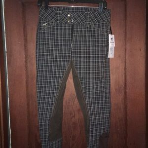 NWT Smartpak Piper plaid full seat breeches 26L